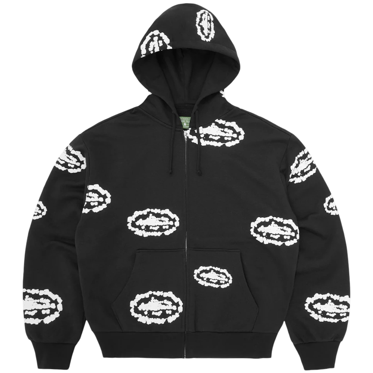Corteiz Denim Tears Island Wreath Zip Hoodie Black - Sort  XS