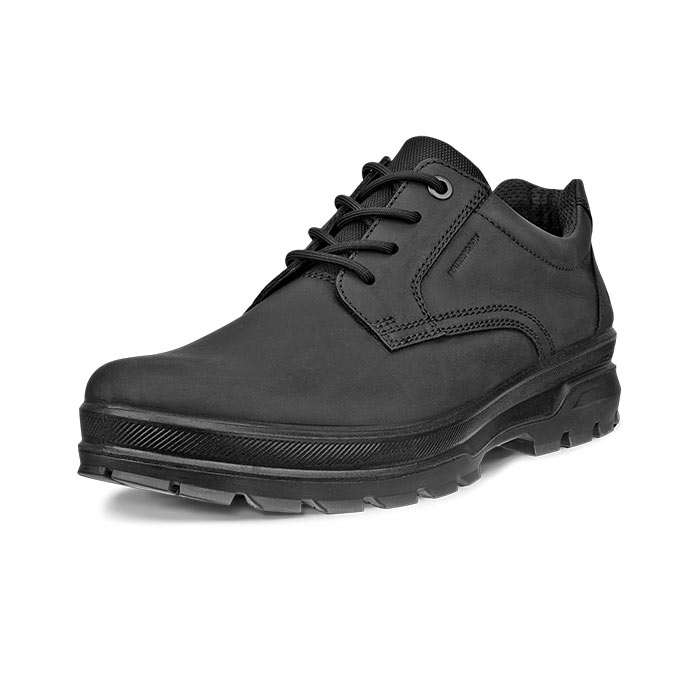 Ecco Rugged Track Waterproof Plain Toe Herre Mænd Black Vandresko - Sort  42