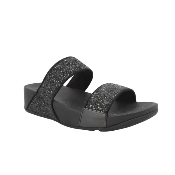 Fitflop Lulu Glitter Slides Et3 339 - Sort Female 36