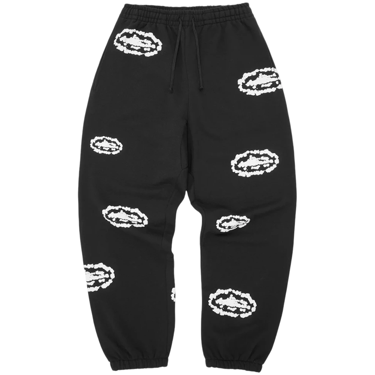 Corteiz Denim Tears Island Wreath Sweatpant Black - Sort  XS