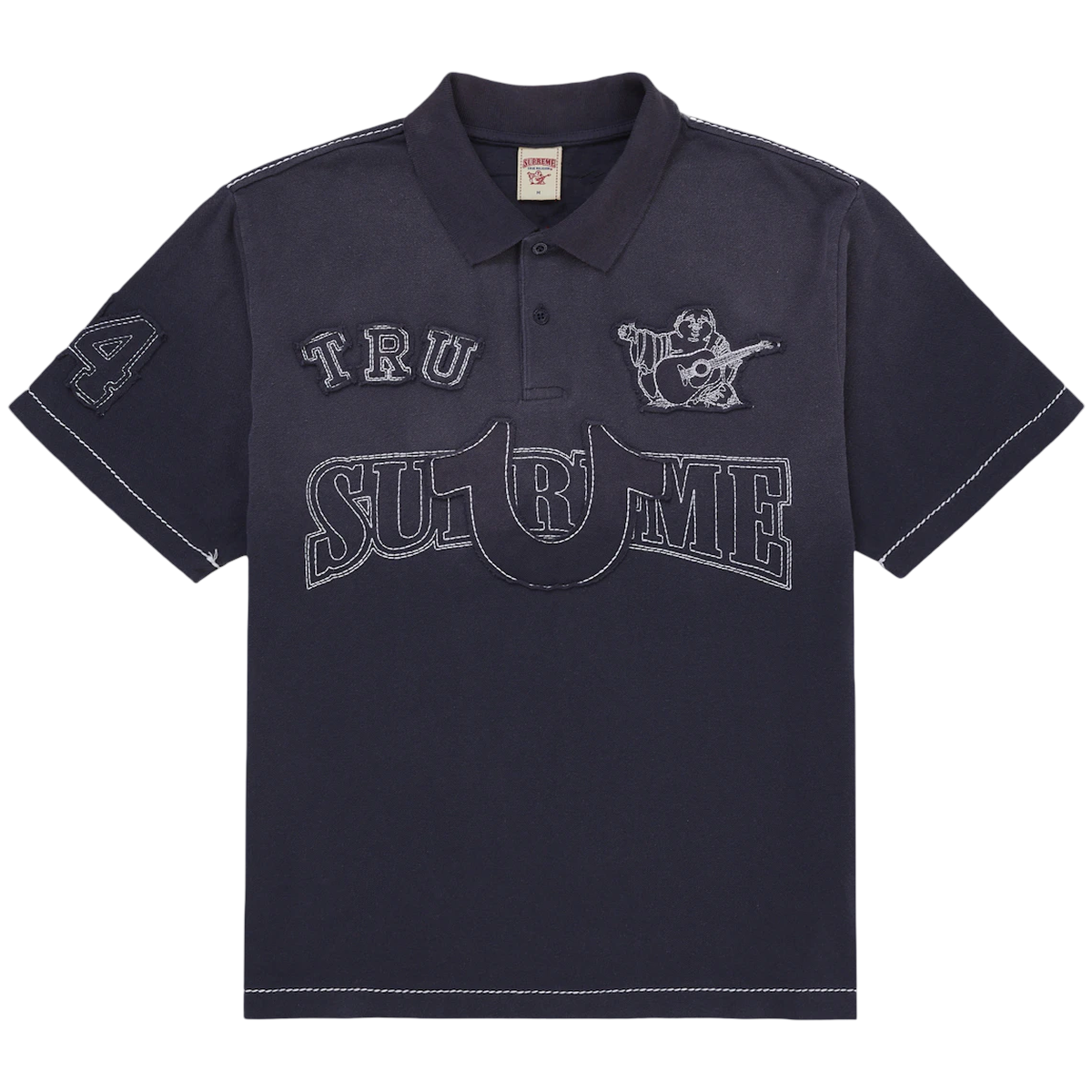Supreme True Religion Applique Polo Navy -   S