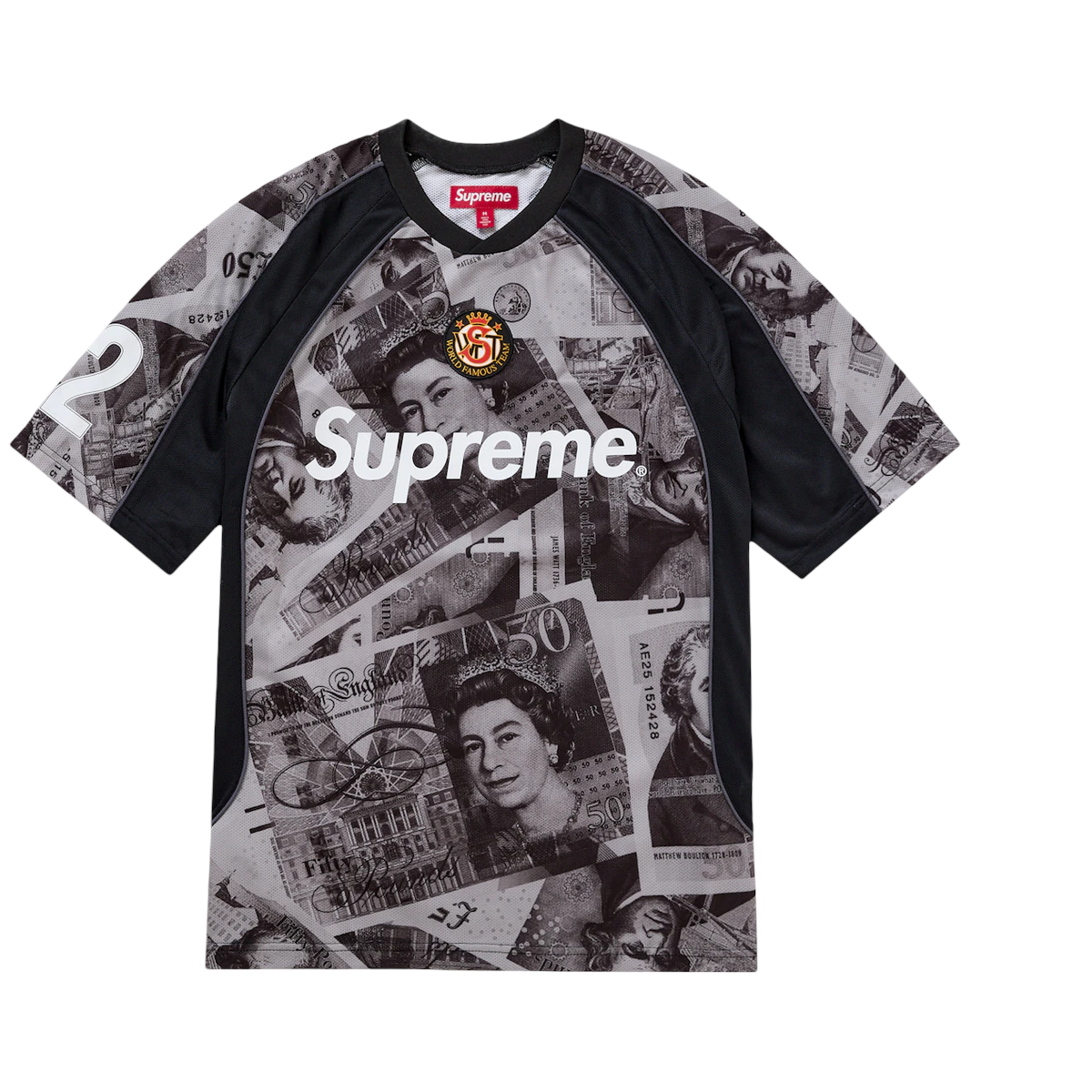 Supreme Pounds Soccer Jersey Black - Sort  S