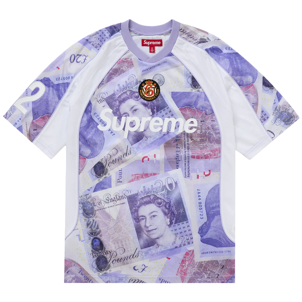 Supreme Pounds Soccer Jersey White - Hvid  S