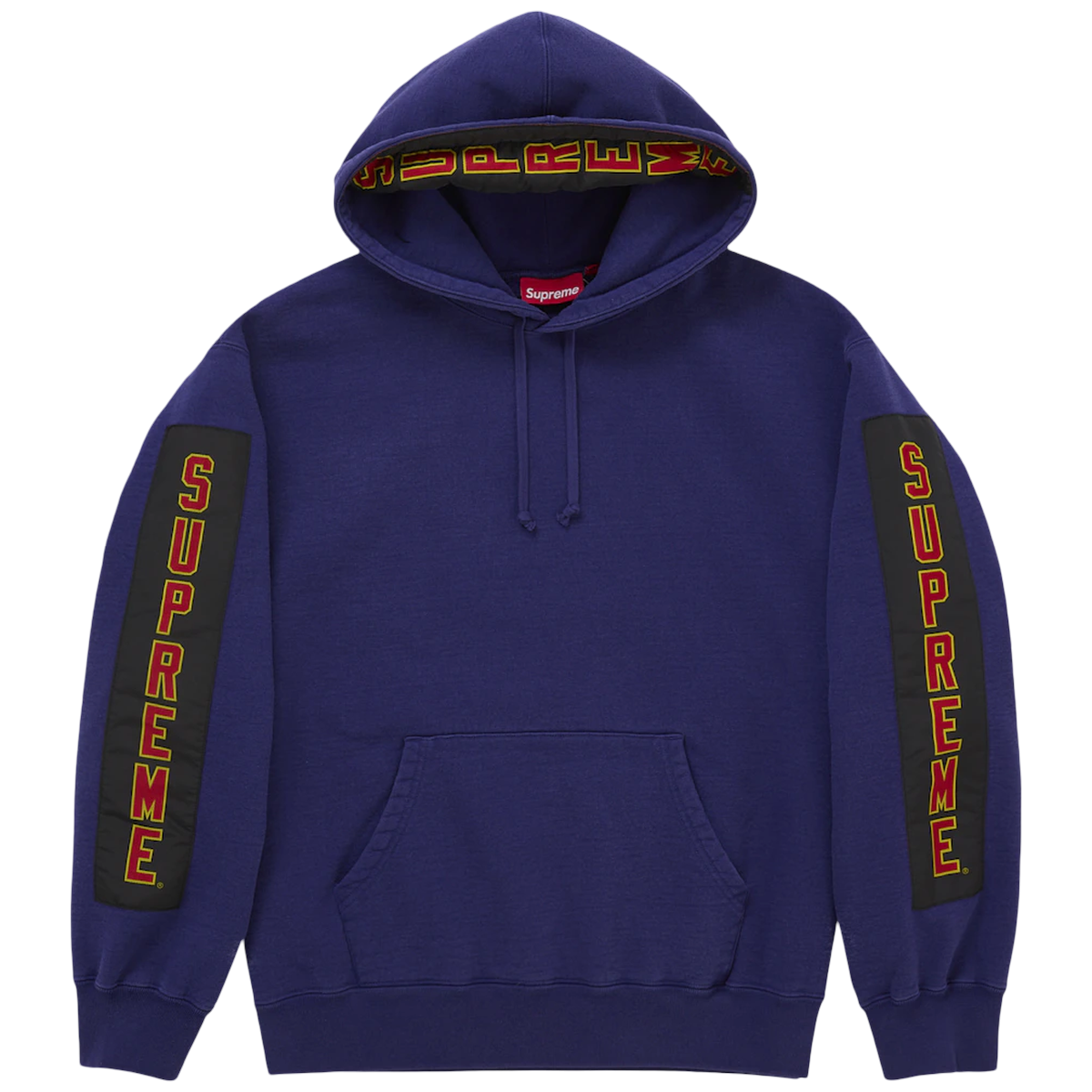 Supreme Woven Patches Hooded Sweatee Shirt Royal -   S