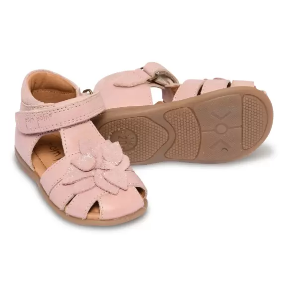 Pom Pom Starters Flower Velcro Sandal 1251 - ROSE Unisex 19