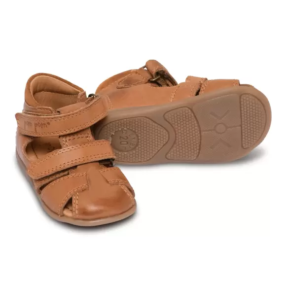 Pom Pom Starters Two Velcro Sandal 1253 - CAMEL Unisex 24