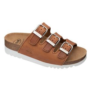 Scholl Rio Wedge Cognac Stk -