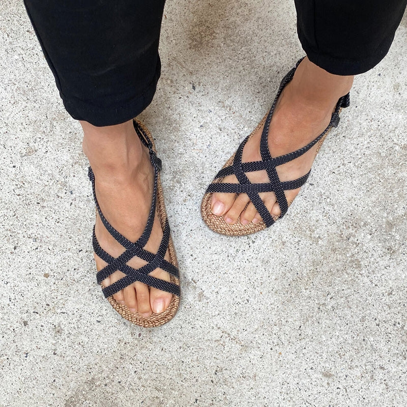 Shangies Rem Sandaler i Midnight Sky – Komfort og Stil!