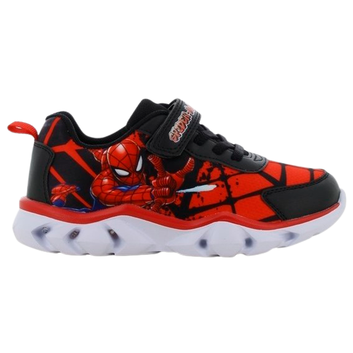 Marvel Spiderman Sneakers med Blink til Drenge - Sort/Rød