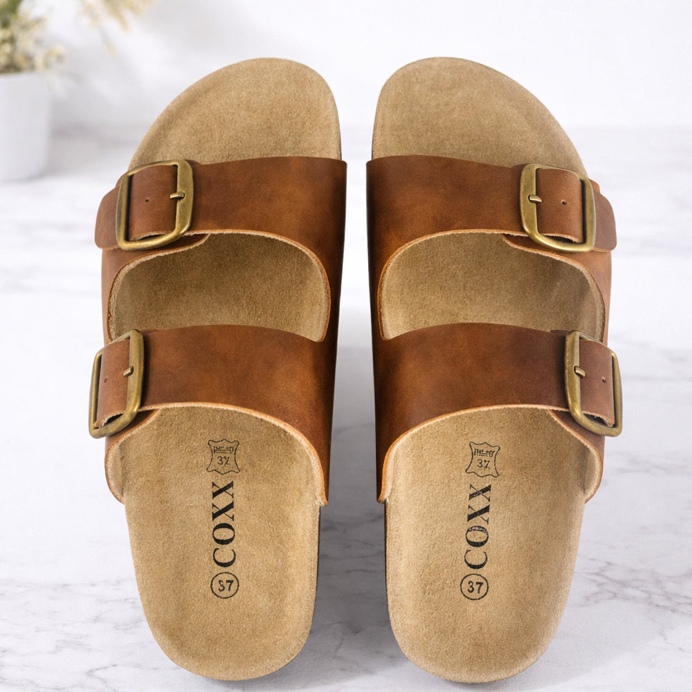 Bio Sandaler Læder Med Skålet Hæl Tågreb Brune Eller Sorte Brun Str -   37