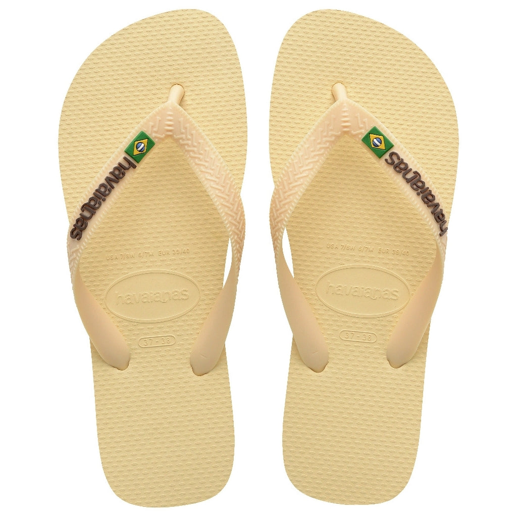 Havaianas Slippers Unisex Brazil Logo 4110850 Buttercream -  Unisex 41/42