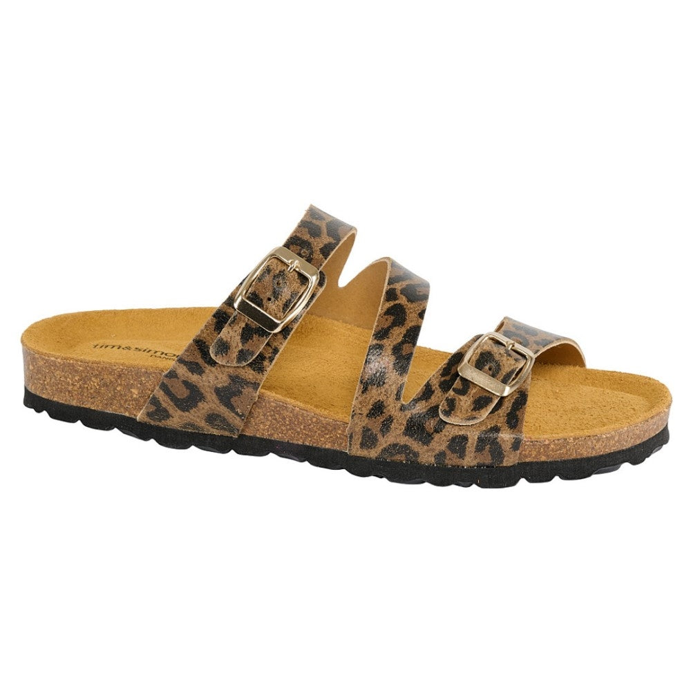 Tim & Simonsen Sandal Amelia Nature Leo Tan - Tan  39