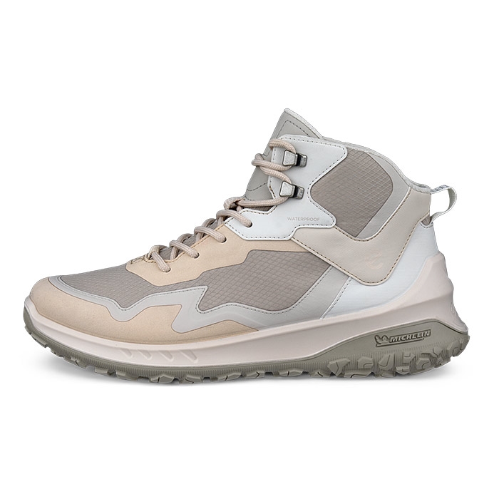 Ecco Ult Trn Mid Waterproof Kvinder Damer Limestone Gravel Vandrestøvler -   37