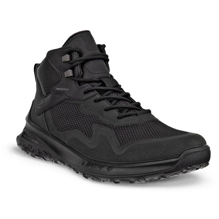 Ecco Ult Trn Tex Mid Waterproof Herre Mænd Black Vandrestøvler - Sort  42
