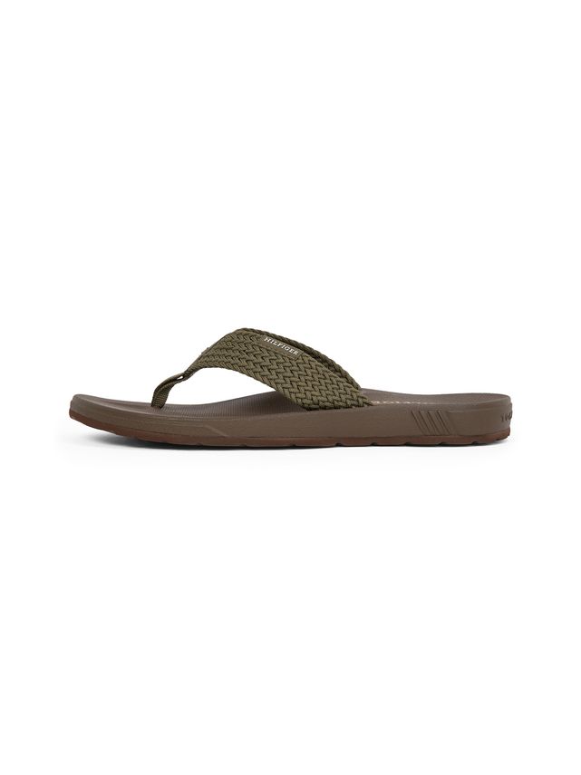 Molded Hilfiger Web Beach Sandal - Brun Male 42