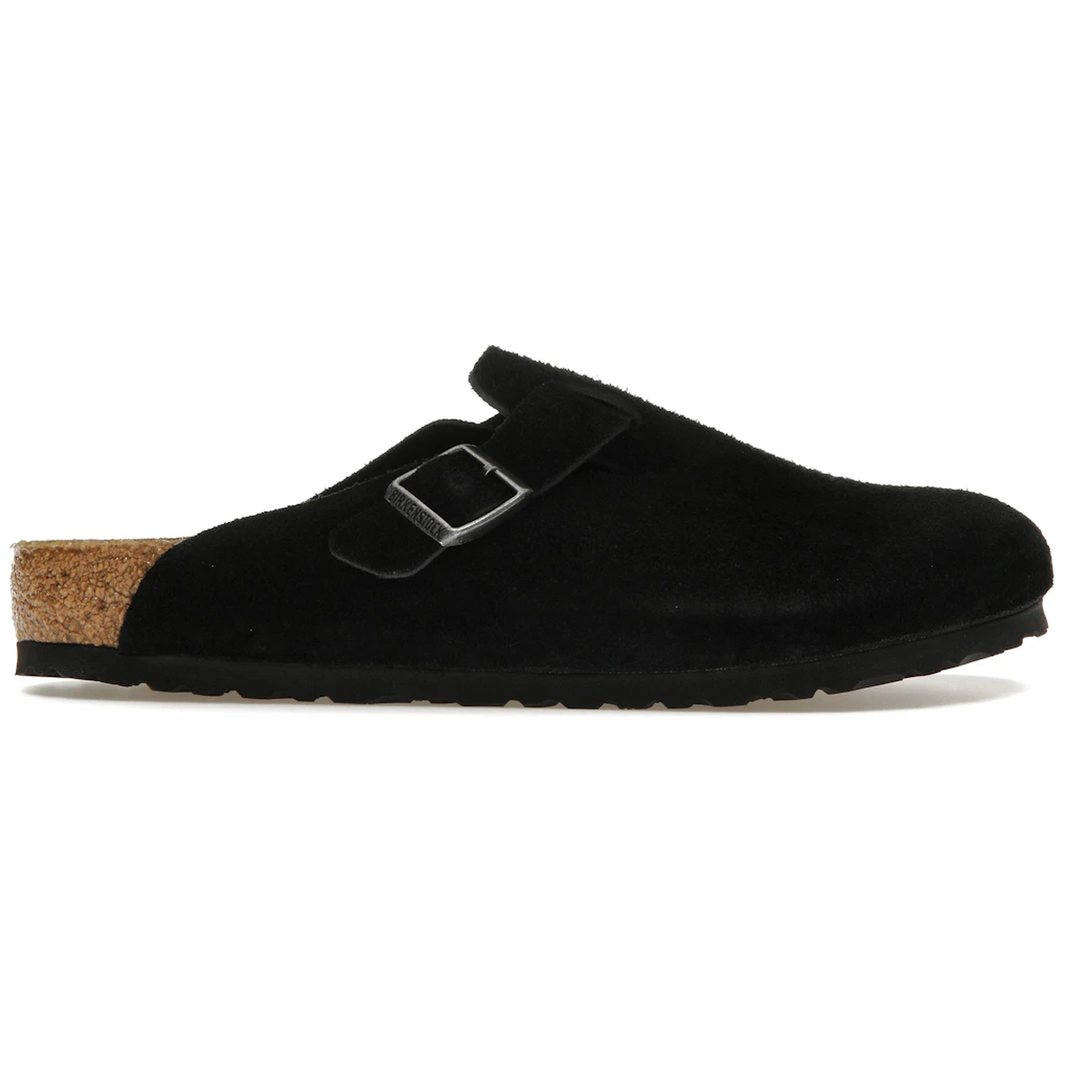 Birkenstock Boston Black Suede - Sort  36