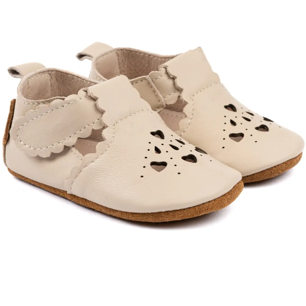 Prewalker Læder Sandal Hjerte White Swan Mdr - Hvid  36-48 MDR.