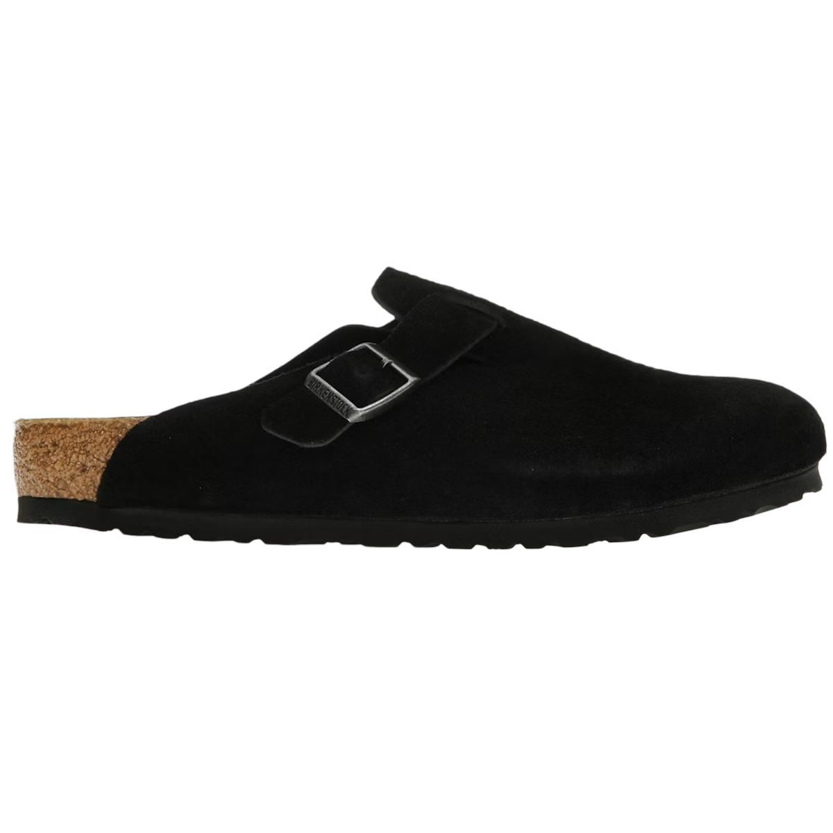 Birkenstock Boston Black Suede - Sort  36