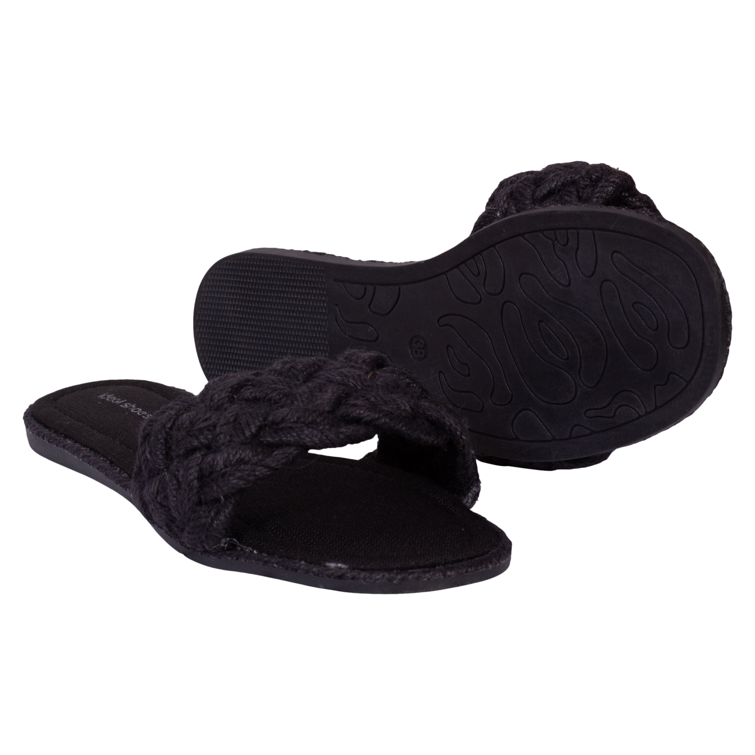 Ideal Shoes Dame Sandaler - Sorte til 175 DKK