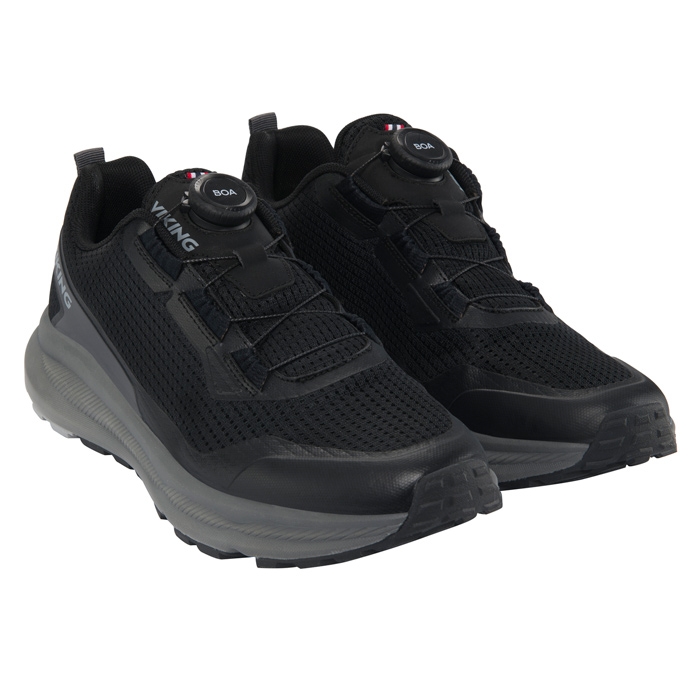 Viking Motion Low Boa Herre Mænd Black Charcoal Vandresko - Sort  47