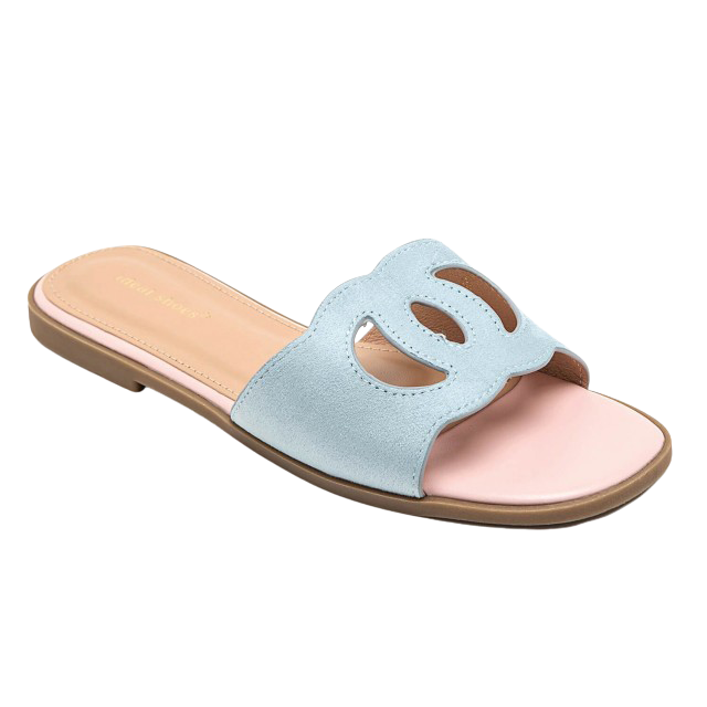 Ideal Shoes Dame Sandaler i Blå - Tilbud til 125 DKK
