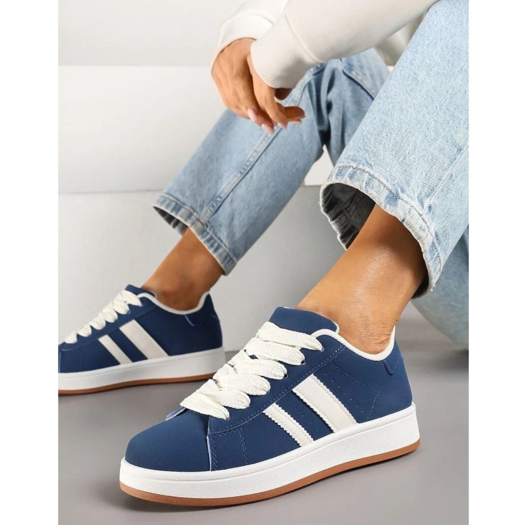 Ginette Dame Sneakers 123 Blue - Blå Female 36