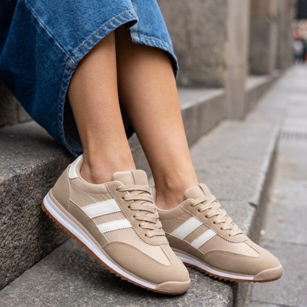 Kamelia Dame Sneakers 130 Kaki -  Female 36