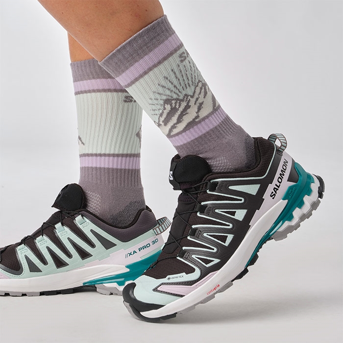 Salomon Pro Gtx Kvinder Damer Blk Aqua Blue Vandresko - Vandresko  36
