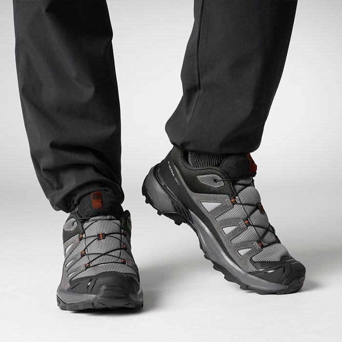 Salomon Ultra 360 Leather Sharkskin Asphalt Vandresko - Vandresko  42 / UK 8