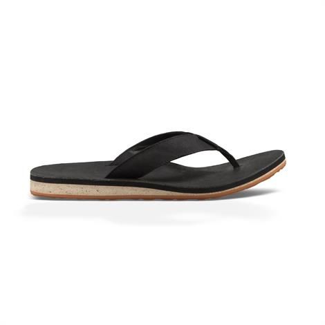 Teva Classic Flip Premium Leather Herre Black - Sort  43