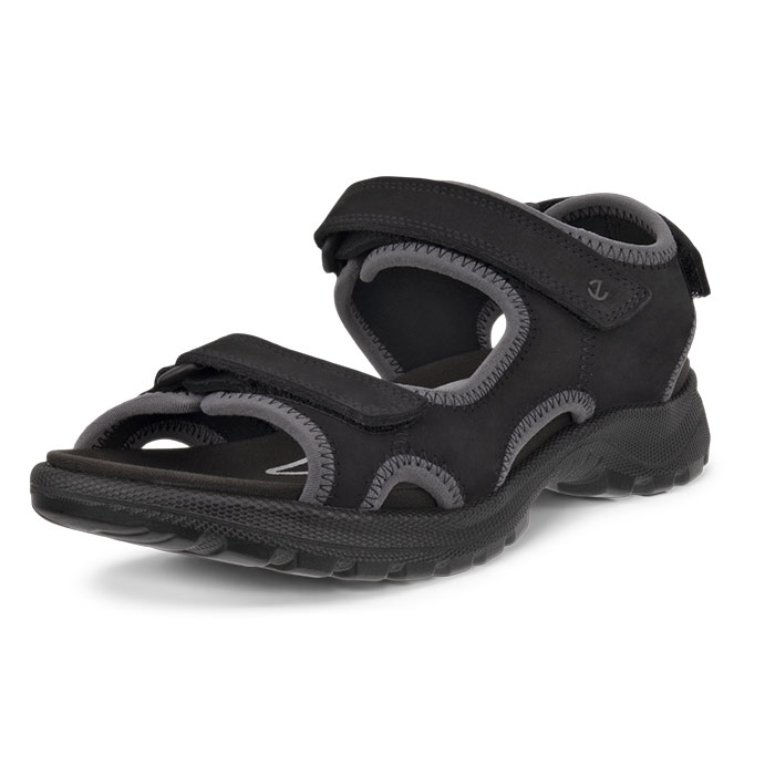 Ecco Hike Sandal Stripes Dame Black Sandaler - Sort  38