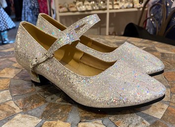 Festsko Joanna Lys Sølv Glitter -   Str. 33  - Rosk
