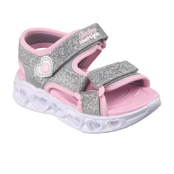Skechers Lightsxae Heart Lights 303114n Slpk - SILVER Unisex 23