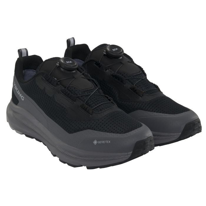 Viking Motion Low Gtx Boa Herre Mænd Black Charcoal Vandresko - Sort  42