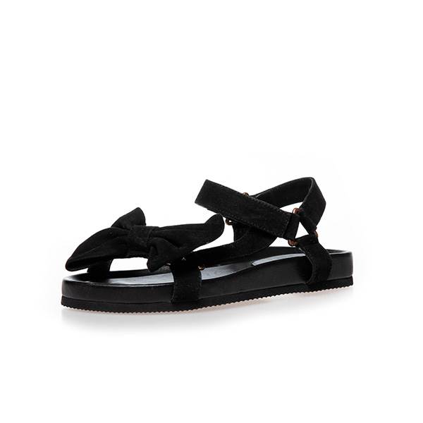 Copenhagen Shoes Sky And Diamond Suede Sandal Black : Erling Christensen Møbler - Sort  24