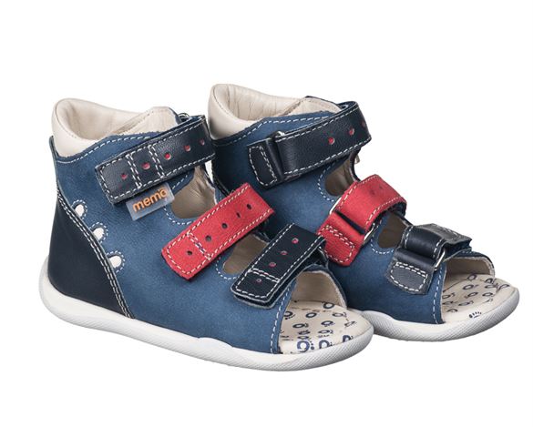 Memo Dino Sandal Navy Rød Sandal Med Ekstra Støtte -