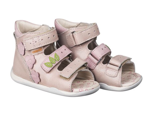 Memo Dino Sandal Rosa Pigesandal Med Ekstra Støtte - Rosa
