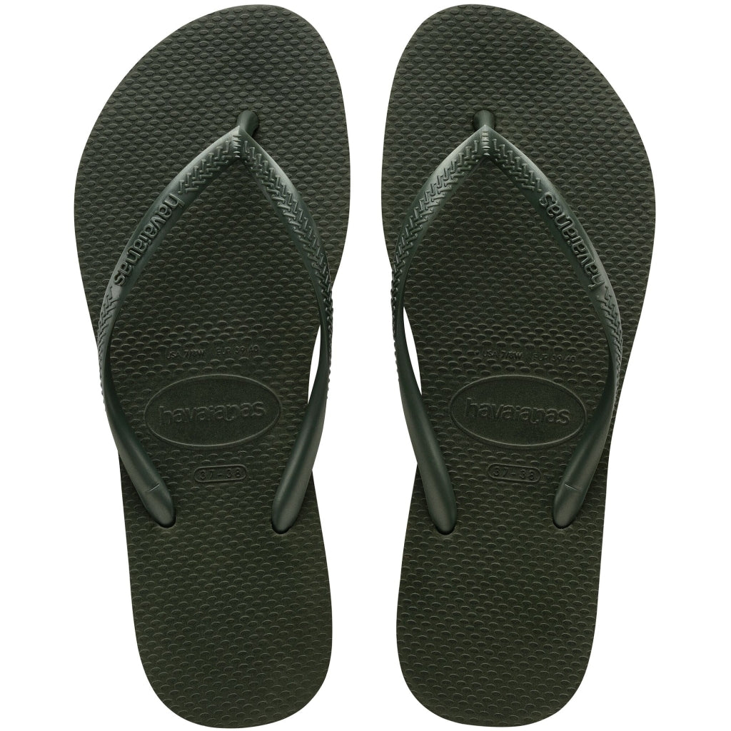 Havaianas Slippers Slim 4000030 Olive Green - Grøn Unisex 35/36