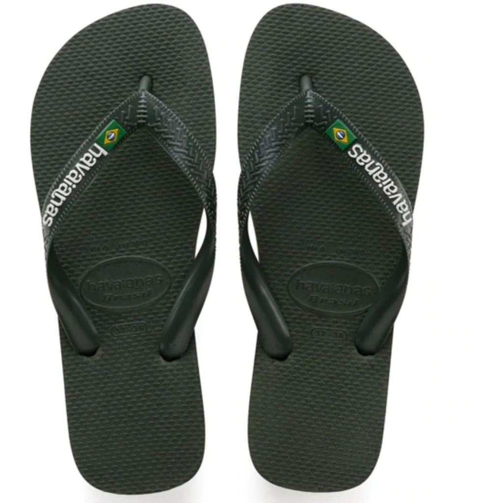 Havaianas Slippers Unisex Brazil Logo 4110850 Green Olive4896 - Grøn Unisex 35/36