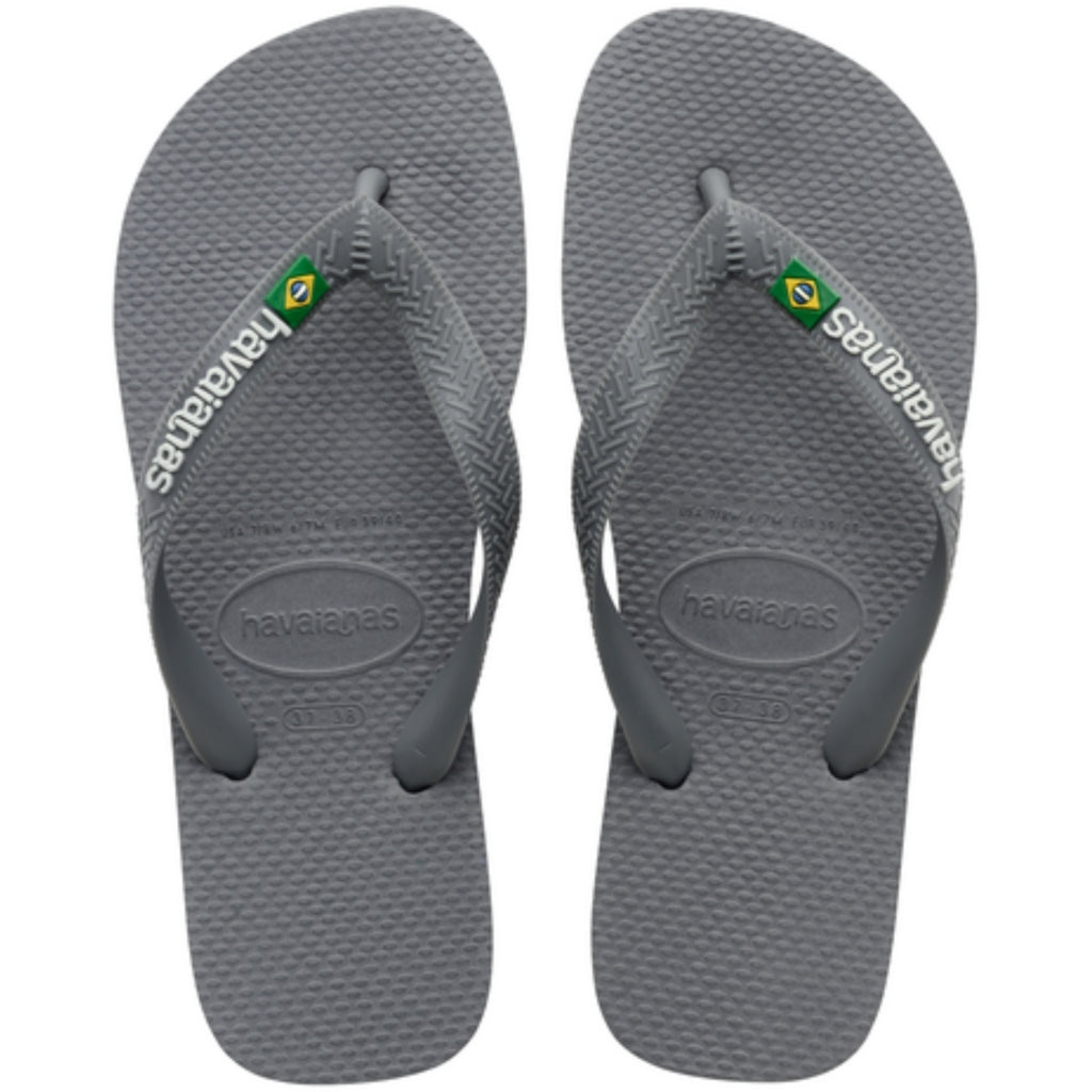 Havaianas Slippers Unisex Brazil Logo 4110850 Steel Grey - Grå Unisex 37/38