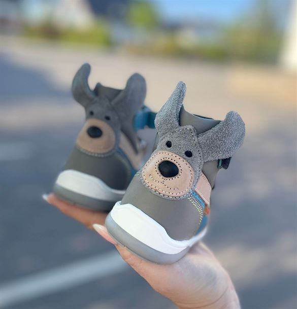 Memo Sandal Kangaroo Grå Blå Sandaler Med Ekstra Støtte -