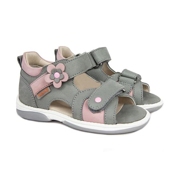 Memo Kristina Sandal Grå Pink Sandal Med Ekstra Støtte - Pink