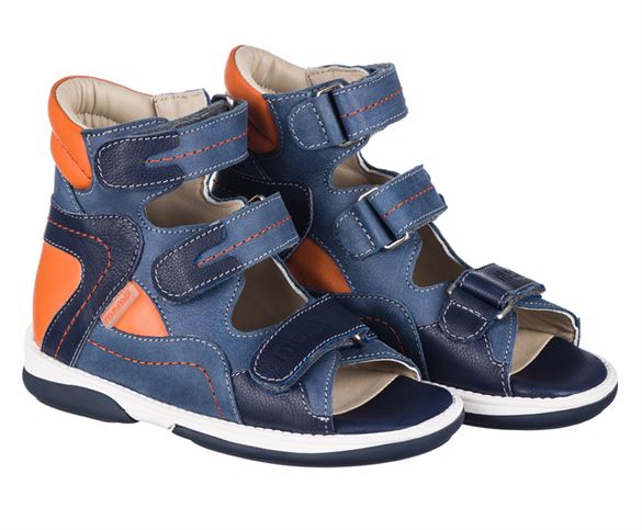 Memo Michael Sandal Blå Orange Sandaler Med Ekstra Støtte -