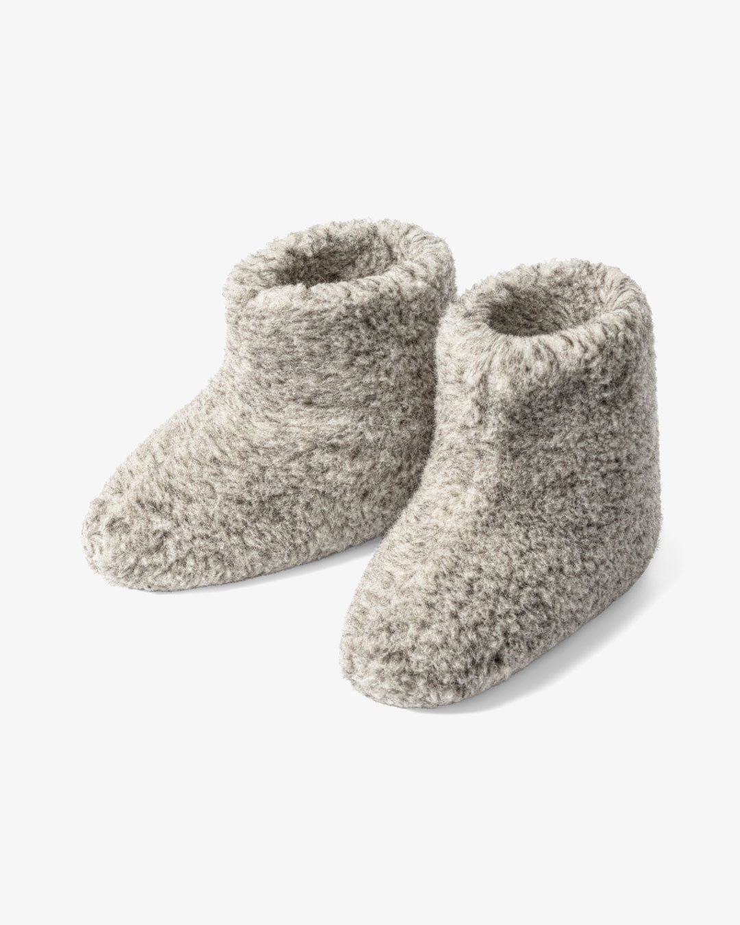 Uldhjemmesko Lysegrå Høj Model - Hjemmesko Unisex 35