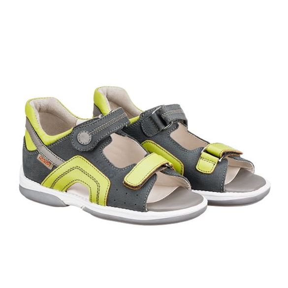 Memo Szafir Sandal Grå Grøn Sandal Med Ekstra Støtte - Grøn