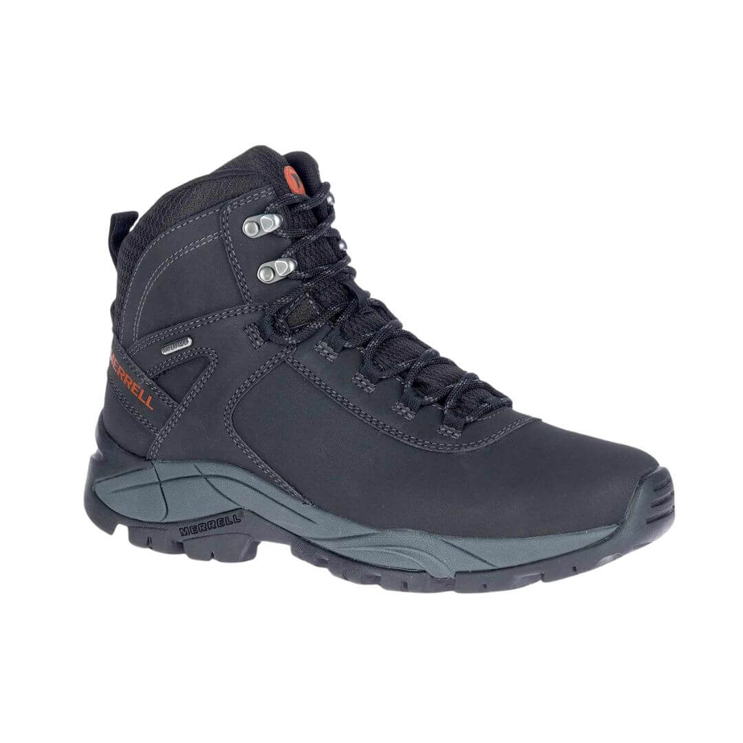 Vandrestøvler Til Herre Merrell Vego Mid Cut Læder Sort - Sort  41|42|43|44|45|