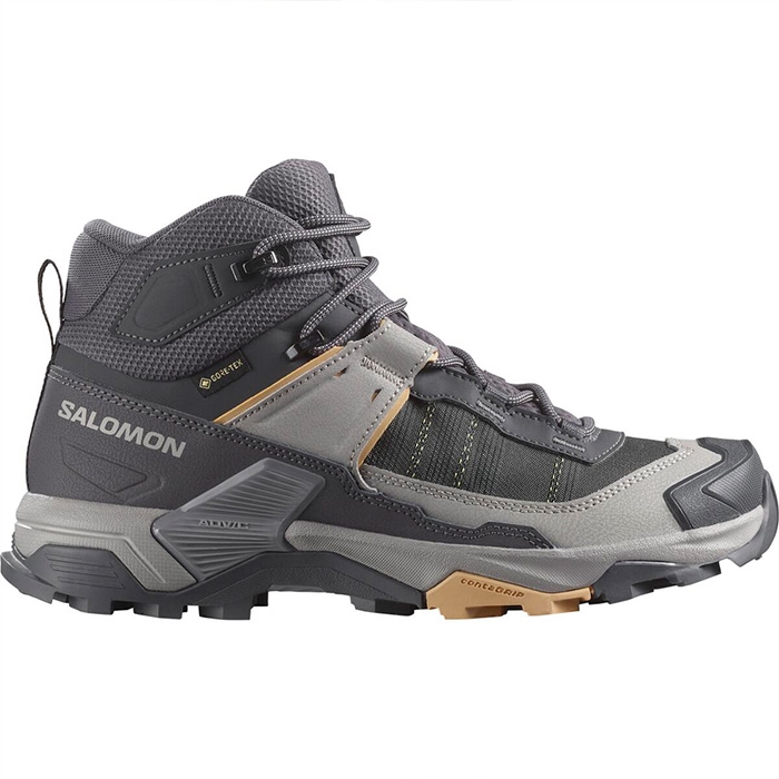 Salomon Ultra Mid Gtx Kvinder Damer Nine Iron Gull Vandrestøvler -   36 2/3