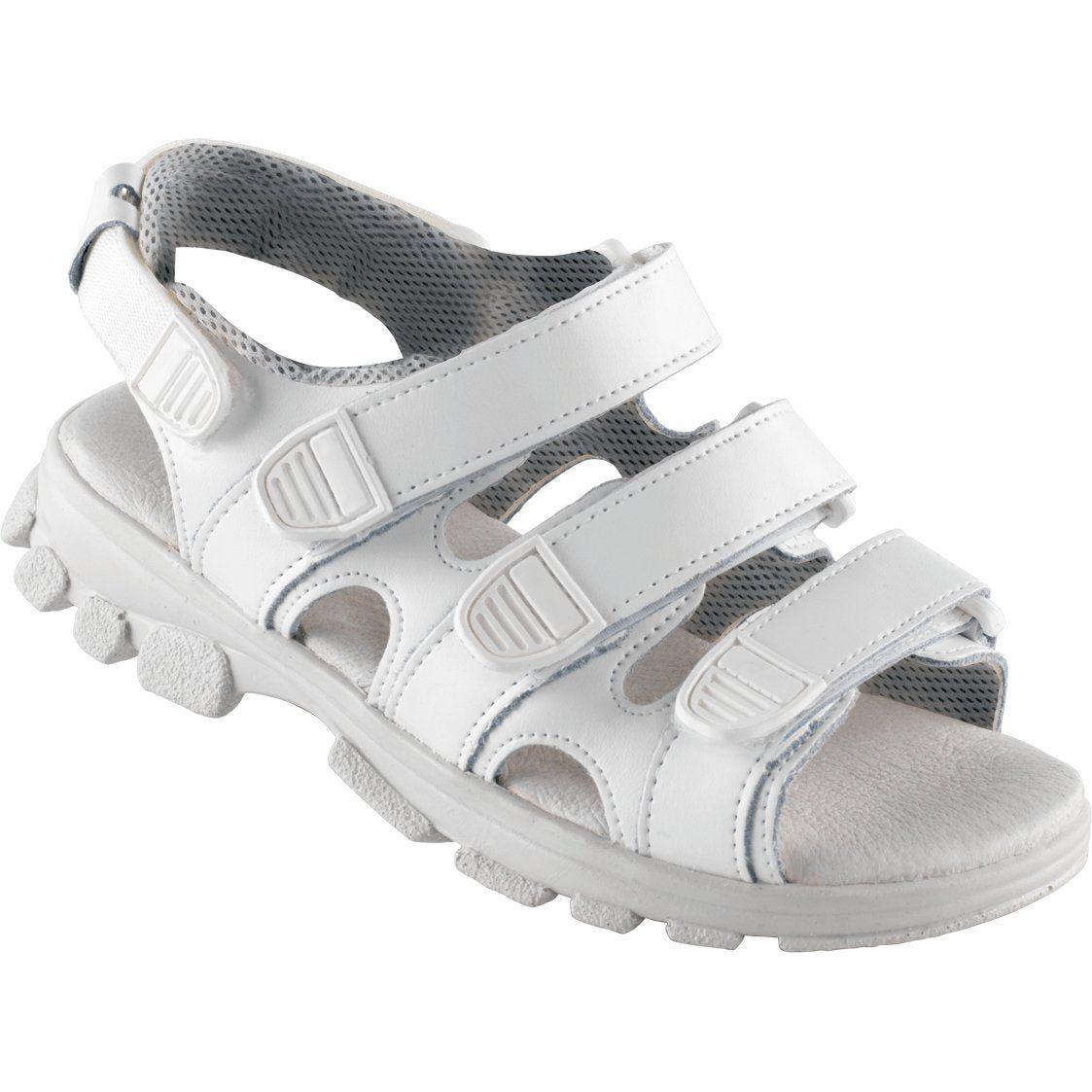 Euro Dan Walki Trek Sandal Med Velcro Remme Anatomisk Skindbetrukket Indersål 140 Hvid  Fodtøj  Euro Dan Footwear - Hvid  35