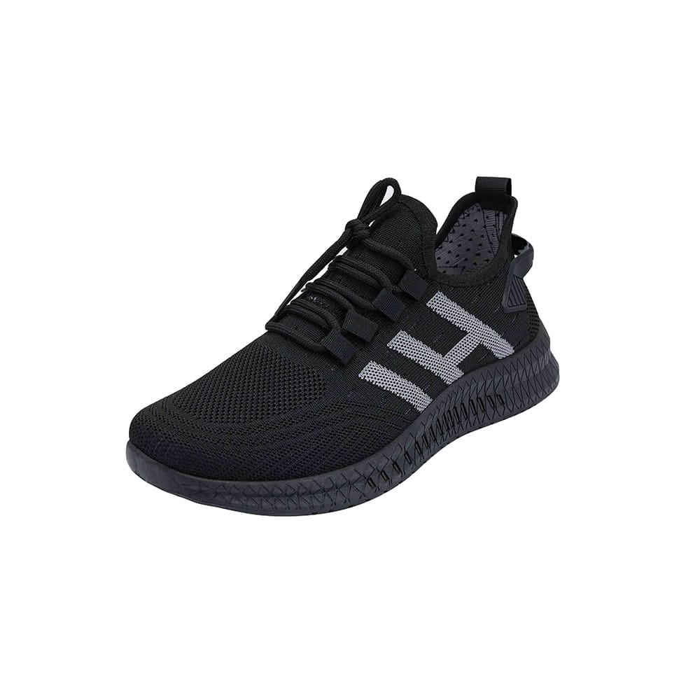 Løbesko Sneakers Til Mænd åndbare Stødabsorberende Sort - Sort  41
