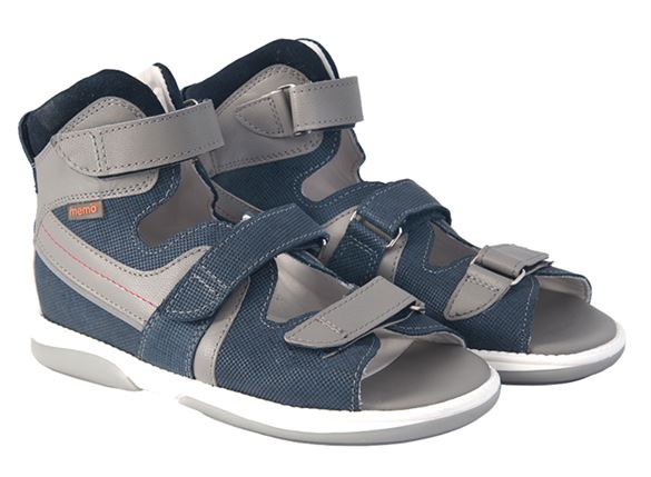Memo Hermes Sandal Navy Grå Med Ekstra Støtte -